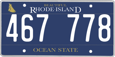 RI license plate 467778