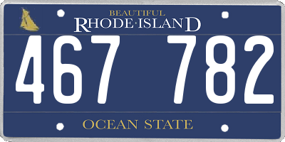 RI license plate 467782