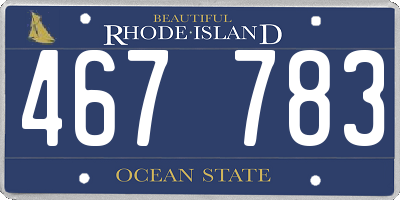 RI license plate 467783