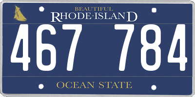 RI license plate 467784
