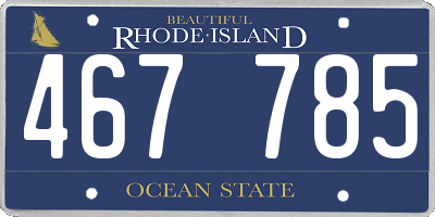 RI license plate 467785