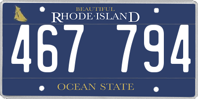 RI license plate 467794