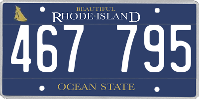 RI license plate 467795