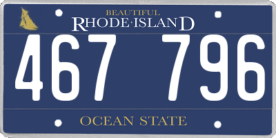 RI license plate 467796