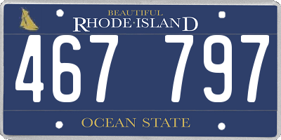 RI license plate 467797