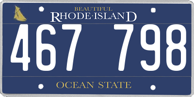 RI license plate 467798