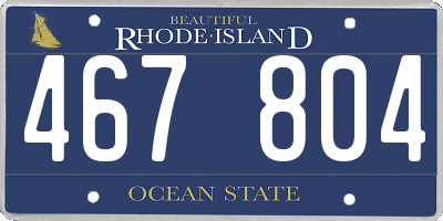 RI license plate 467804