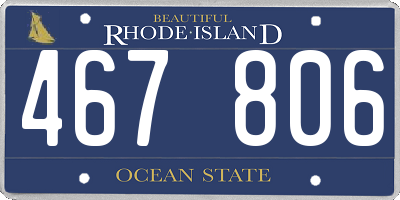 RI license plate 467806