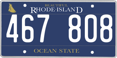 RI license plate 467808