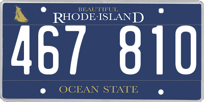 RI license plate 467810