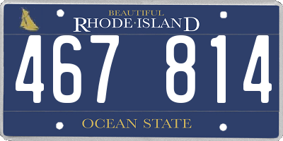 RI license plate 467814