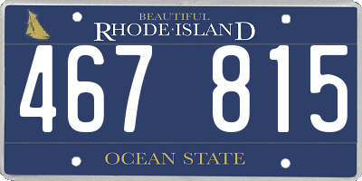 RI license plate 467815