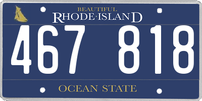 RI license plate 467818