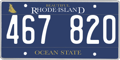 RI license plate 467820