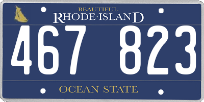 RI license plate 467823