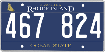 RI license plate 467824