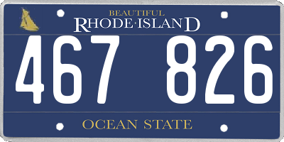 RI license plate 467826