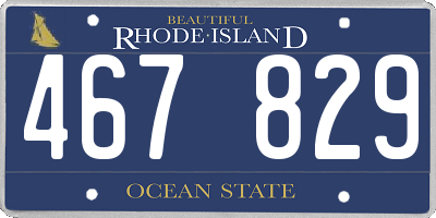 RI license plate 467829