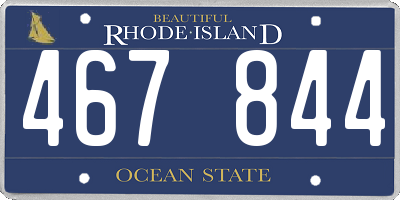 RI license plate 467844
