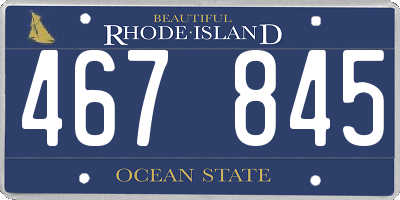 RI license plate 467845
