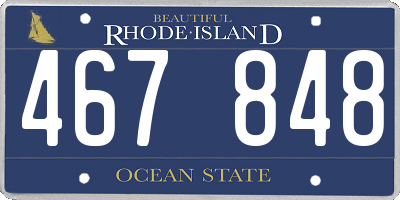 RI license plate 467848
