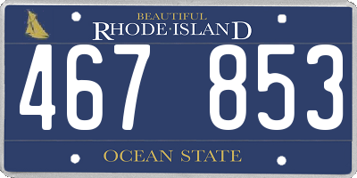 RI license plate 467853