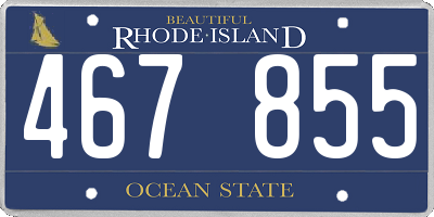 RI license plate 467855
