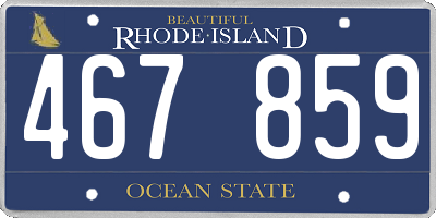 RI license plate 467859