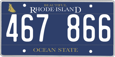 RI license plate 467866