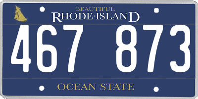 RI license plate 467873
