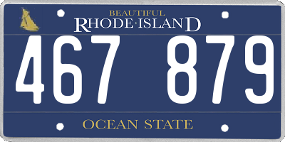 RI license plate 467879