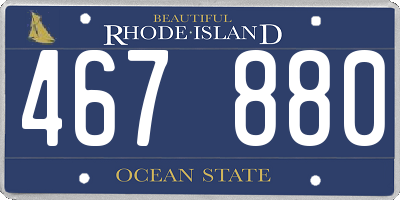 RI license plate 467880