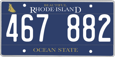 RI license plate 467882