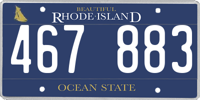 RI license plate 467883
