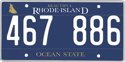 RI license plate 467886