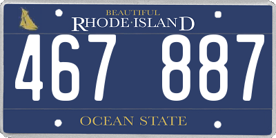 RI license plate 467887