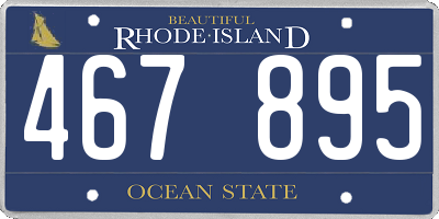RI license plate 467895