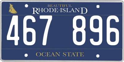 RI license plate 467896