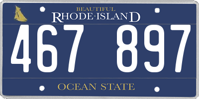 RI license plate 467897