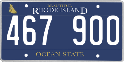 RI license plate 467900