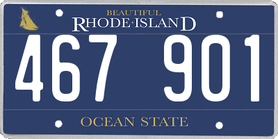 RI license plate 467901