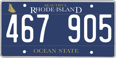 RI license plate 467905