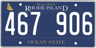RI license plate 467906