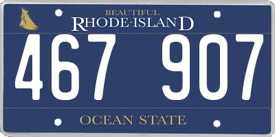 RI license plate 467907
