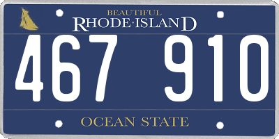 RI license plate 467910