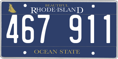 RI license plate 467911