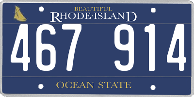 RI license plate 467914