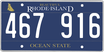 RI license plate 467916