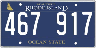 RI license plate 467917