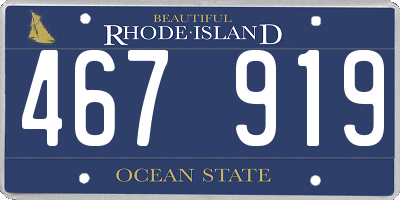 RI license plate 467919